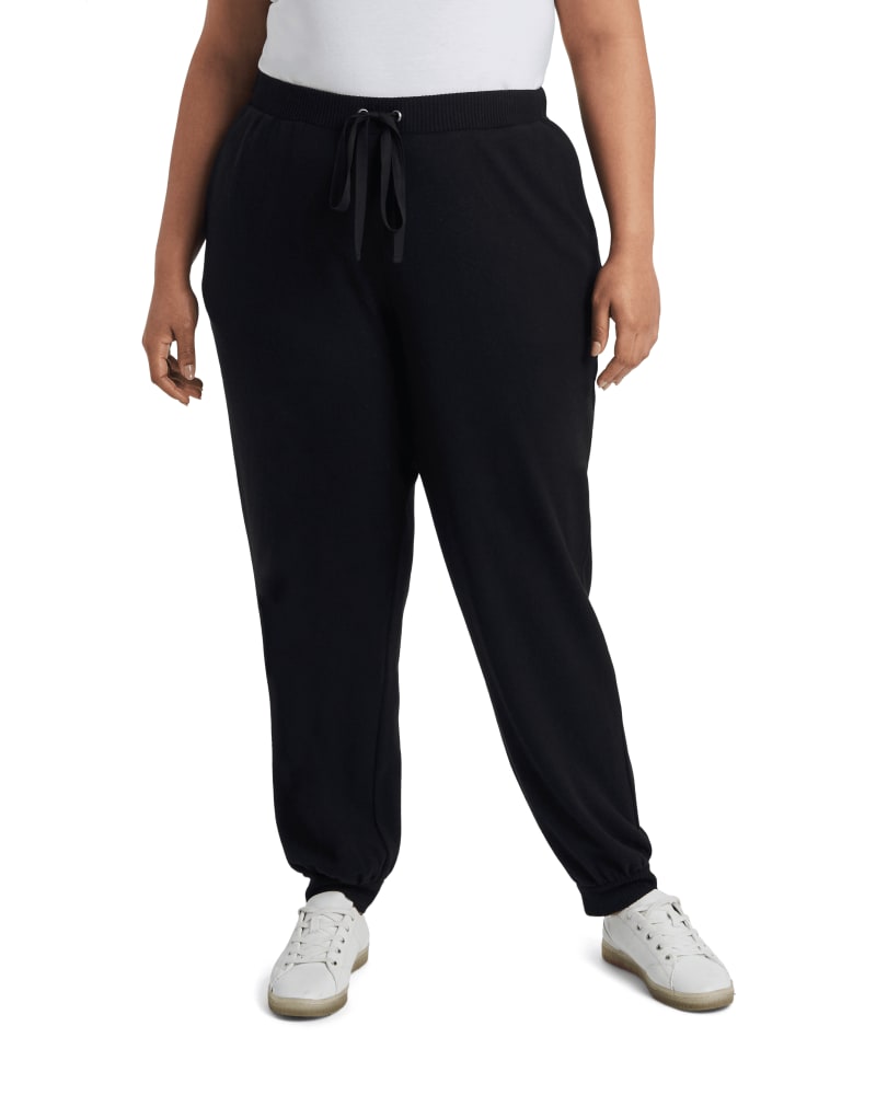 Plus size black sales joggers